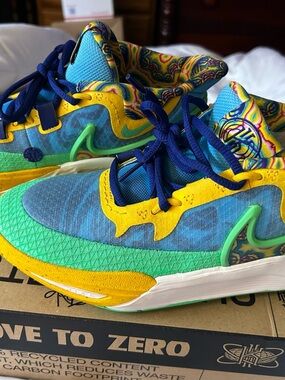 Nike Multicolor Kaleidoscope Pattern Sneakers - Blue, Yellow, Pink, Green